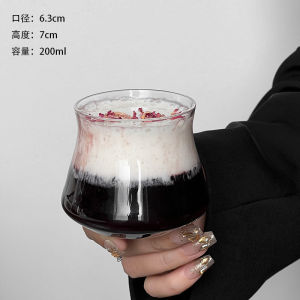 Modern Minimalist Transparent Glass Cocktail Cup American Style Espresso Coffee Cup Whiskey Glass Milk Cup Bar Diningware