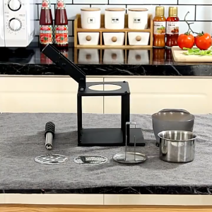 Commercial Hand Press Manual Juicer Metal Fruit Squeezer For Orange Lemon Pomegranate With Juice Container