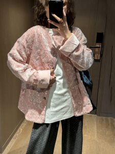 New Chinese Style Velvet Embroidered Sequin Womens Jacket plus Size Fashionable Versatile High Quality Top for Autumn
