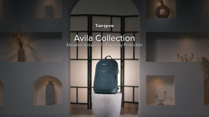 Targus Avila Backpack | Durable water resistant memory fabric |  Dedicated zippered laptop compartment | FREE PLUSH TOY