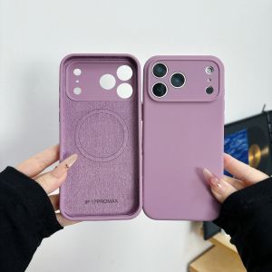 Original Liquid Silicone for Magsafe Magnetic Soft Case for IPhone Air 17 16 15 14 Plus 13 12 Pro Max Matte Camera Protect Funda