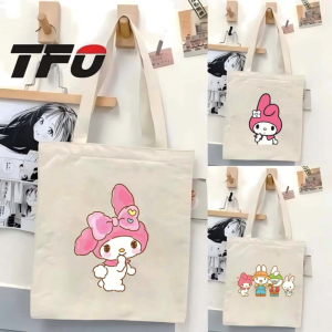 TFO My Melody by Sanrio Universe Character Canvas Tote Bag Versatile Ideal College School Tote Bag