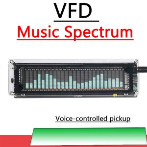 VFD Music Spectrum CLOCK Display Level Indicator rhythm Analyzer Audio Atmosphere light USB TYPE-C 12V car POWER Amplifier