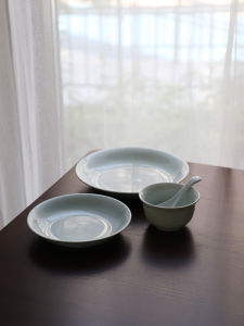 ชามจิ้มซุปสไตล์เซนต์ ชามใสทรงกลมสำหรับผู้ใหญ่ ชุดเครื่องมือกินข้าวแบบจีนโบราณ ชามจิ้มไข่สีพื้น เครื่องประดับตกแต่งบ้าน