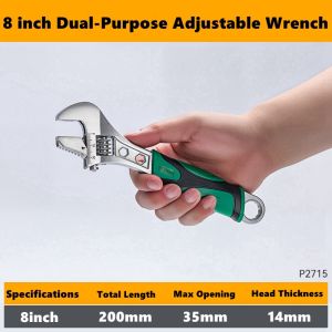 8/10/12 inch Adjustable Wrench Multi-function Universal Spanner Wrenches Set for Greater Leverage Locking Car Maintenance Tool