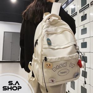 Tas Ransel Sekolah Wanita bisa pria Korea Populer Backpack Perempuan Tas Sekolah SD SMP SMA Kuliah Tas Canvas Desain Korean Tas Ransel Warna Disk It - Lazada