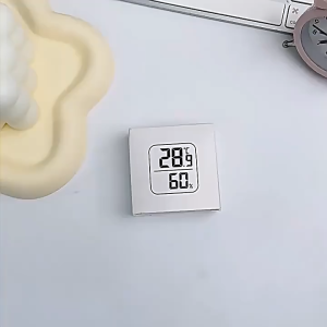 เครื่องวัดอุณหภูมิ-ความชื้นดิจิทัล LCD ไฮโกรมิเตอร์ ขนาดเล็ก ติดตั้งง่าย เหมาะสำหรับห้องเด็กและห้องนั่งเล่น