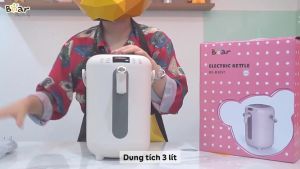 Bình Thủy Điện thông minh Bear 3L KE-B30V1 Bình Đun Nước Siêu Tốc Đa Năng Bình Thủy Khử Clo Giữ Ấm 11 Mức Nhiệt Bản Quốc Tế_Bảo Hành 18 Tháng