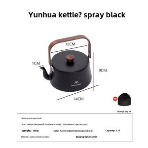 MOUNTAINHIKER Camping Style Outdoor Travel Kettle Lightweight Portable Picnic Aluminum Alloy 1.1L Teapot Coffee Pot