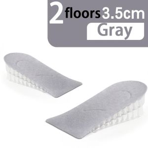 Silicone Height-increasing Insoles Women Men Half Insole 3-layer Air-cushioned Height-increasing Insoles 2cm/3.5cm/5cm 1 Pair