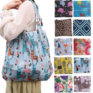 Large-capacity Foldable Printing Eco-Frendly Shopping Bag Convenient Handbags for Travel Grocery Bag