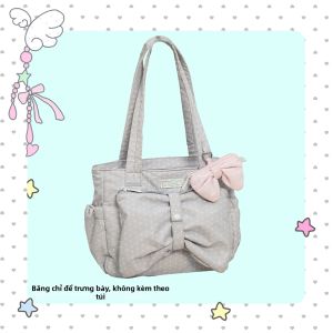 LOLA DESIGN | Túi Tote Nữ Công Sở Phong Cách Hàn Quốc Nơ Chấm Bi Sức Chứa Lớn