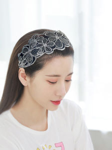 ริบบิ้นผ้าปักลายดอกไม้กันลื่นสำหรับผู้ใหญ่ คลิปผมสำหรับผู้หญิง คลิปผมสำหรับล้างหน้า คลิปผมปิดผมขาว ขอบกว้าง เครื่องประดับผม