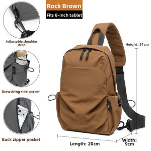 Portable Leisure Crossbody Chest Bag Large Capacity