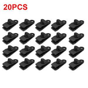 Tent Tarp Clip Nylon Clamp with Screw Knob Black Awning Canopy Fastener for Outdoor Camping Shelter Rope Holder Sunshade Gear