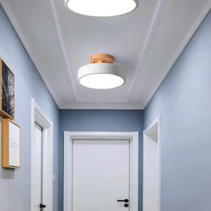 YHLAMP COD Ceiling Lights Modern Design Sala LED Tricolor Light Pendant Light Wooden Macaron Ceiling Light For Bedroom Aisle Corridor Ceiling Light Minimalist Chandelier For Corridor Entry Balcony Loft Cloakroom Stairs Indoor Lights Home Lighting
