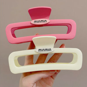 ตัวอักษรที่เรียบง่ายในรูปสีดิจิทัล เหลี่ยมผืนผ้าคลิปผมผู้หญิงสีลูกกวาด คลิปปลาฉลามขนาดใหญ่