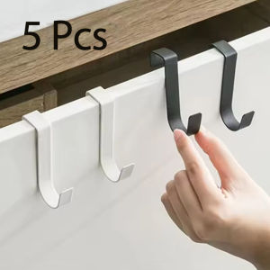Multi-Purpose Hooks Kitchen Cabinet Door Back Hook Hanging Rack Clothes Coat Hat Towel Hanger Storage Hook Bathroom Accessories