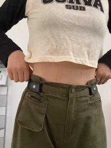 MATEYOYO แฟชั่นผู้หญิงเข็มขัดปรับสายพานล่องหนเอวยางยืดกางเกงไร้รอยต่อขี้เกียจเอวกางเกงยีนส์ยืดหยุ่นผู้หญิงเอวยางยืดหนังเรียบง่ายยูนิเซ็กส์เข็มขัดขี้เกียจทั้งหมด