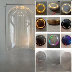 ฝาครอบแก้วป้องกันฝุ่นพร้อมไฟ LED ดอกกุหลาบ ต้นไม้คริสต์มาส โมเดลกระดานเลื่อม กล่องบล็อกตาปิด ตัวละคร ฝาครอบป้องกันฝุ่น