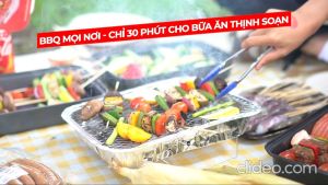 Khay Nướng BBQ Du Lịch Kèm Than Tiện Dụng Dùng 1 Lần (Bao Gồm Khay + Than + Đế) Uncle Bills YH-B05-S