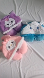 Alba Sol Bantal Leher Hoodie - Hooded Neck Pillow for Comfortable Travel Support