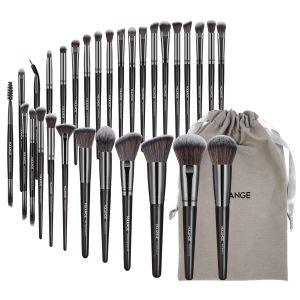 MAANGE | MAANGE 30pcs Professional Makeup Brush Set Foundation Concealers Eye Shadows Powder Blush Blending Brushes Beauty Tools with Bag