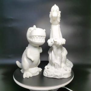 15 - 26cm Piggy Banks for DIY Graffiti in Dinosaur Unicorn Chicken Tiger Cow Bird Fish Pig Fox Elephant Dog Styles. Souvenir Items Home Decor and Desk Pieces. Durable Vinyl Presents for DIY Fans’ Birthdays [White Piggy Bank + 12 - color Paint]