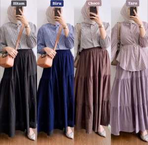 One set rok import wanita || set rok wanita kekinian