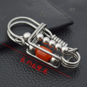 Handmade 316 Stainless Steel Welding Wire Bird Keychain Car Key Holder Mens Automotive Waist Hanging Lock Buckle Circle Charm