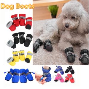 4PCS Dog Boot Waterproof Anti Slip Dog Soft Soled Rain Shoes Pet Socks Puppy Shoes Care Protect Paws