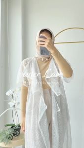 Emikoawa Outer Lace Brukat Brokat Wanita Kondangan Luaran Blazer