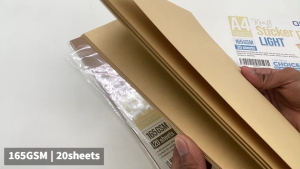 Risefully A4 Size Quaff Kraft Sticker Paper Dark/Light 165gsm Inkjet Sticker Paper for Labelling 20sheets/pack