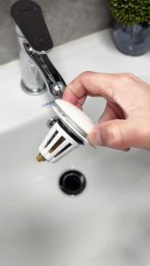 Nút Chặn Thoát Nước Nhấn Xả Nắp Sứ Lõi Đồng Nút Nhấn Xả Nước Bồn Rửa Mặt