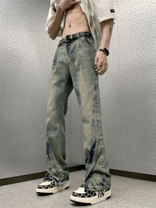 Quần Jeans Nam Ống Thẳng Rộng Phong Cách Mỹ Cao Cấp Quần Jeans Nam Mùa Hè 2023 Quần Jeans Denim Cạp Trung Thường Ngày