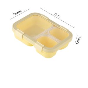 Bộ 2 Hộp Cơm Trưa Di Động 850ml Hộp Bento 3 Ngăn Chống Rò Rỉ Dành Cho Trẻ Em & Người Lớn Có Kèm Dao Dĩa