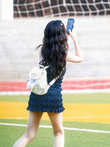 White Double-Shoulder Backpack Womens Fashion Casual Minimalist Design Luxury Sensation Autumn Winter New Arrival Beigeile