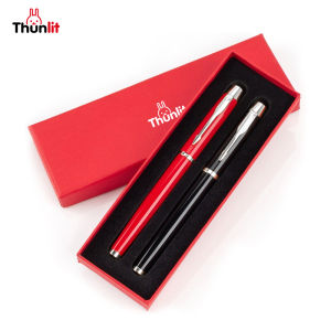 Thunlit Metal Gel Pen 2-slot Red Box Set: A Perfect Business Signing Pen Gift