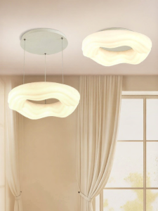 NVC | Cream Style Simple Modern Pumpkin Shaped Ceiling and Pendant Light