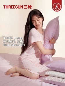 THREEGUN | Water-soft Cotton Breathable Womens Nightdress