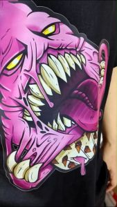 Kaos Pria Gambar 3D Premium Lidah Panjang Katun 24s H010 By Hans & Co