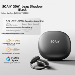 soaiy | Ergonomic Behind-the-ear Bluetooth Headset Bone Conduction Open Ear Sport Earphone