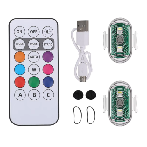 KEVANLY | 1/2/4/8Pcs/Sets Motorcycle LED RGB Led Strobe Lights With Wireless Remote Control Aircraft Airplane Decorative Warning Lights