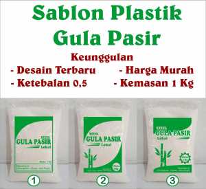 PLASTIK KEMASAN GULA PASIR 1Kg ISI 50 pcs