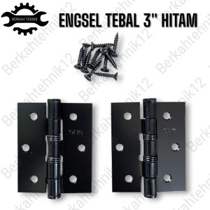 Engsel Pintu Tebal Hitam 3" Engsel Jendela Rumah Hitam 3 inch Tebal Murah
