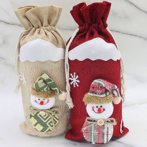 (1ชิ้น/แพ็ค) ขวดไวน์แดงตกแต่งคริสต์มาส30ซม. สร้างการตกแต่งบรรยากาศเทศกาลและเดสก์ท็อป