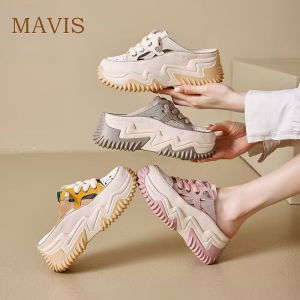 Summer New Hollow Breathable Mesh 5cm Soft Thick Bottom Lace Up Slippers for Women 2023 New Outdoor Casual Sandals
