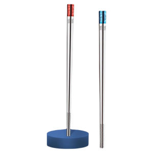 Thực Phẩm 316L Thép Không Gỉ Chống Trơn Trượt Kháng Khuẩn Chống Khuôn Mẫu Mới Người Độc Thân Đũa Bộ Hộ Gia Đình Cao Cấp