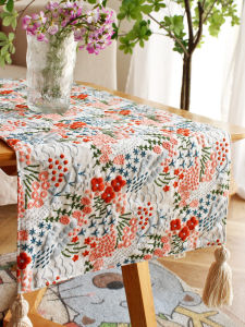 Elegant Embroidered Table Flag for Wedding TV Cabinet Coffee Table Rectangle Cover Cloth Tea Table Dining Table Shoe Cabinet Desk Mat