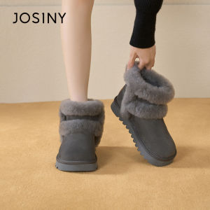 Josiny | Warm Soft Suede and Fleece Lined Snow Boots
